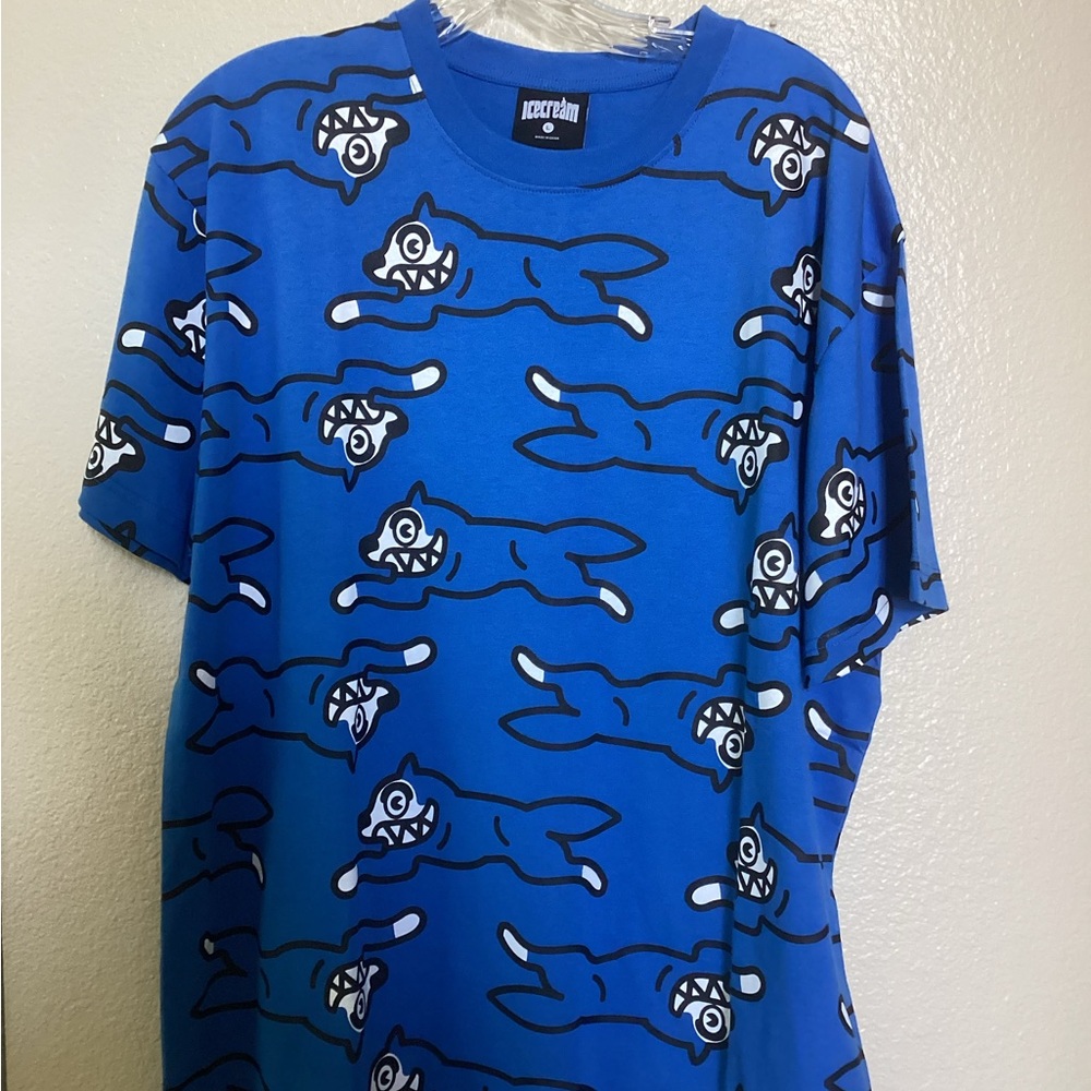 Icecream Blue Cartoon Graphic Tee